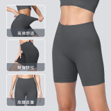 Summer high-waisted butt-lifting sports shorts for women, breathable and quick-drying fitness shorts, peach-butt nude-feel yoga shorts