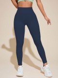 Seamless pure white striped GYM yoga pants for women, high-waisted, butt-lifting, running fitness pants, outdoor sports leggings