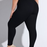Plus-size yoga pants for women, extra-large running sports leggings, high-waisted seamless pants for overweight individuals
