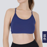 Cross-border custom-made new shockproof sports bra for running and fitness, skin-friendly with a hollowed-out design for a beautiful back