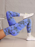 New cross-border hot-selling seamless tie-dye yoga pants, high-waisted peach-butt tights, high-elastic fitness long pants