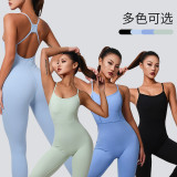 New cross-border product: Nude-feel beautiful back one-piece yoga suit for women, autumn and winter all-in-one outdoor sports and fitness bodysuit