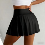Cross-waist high-rise sports skirt, European and American yoga golf shorts, cross-border jogging yoga wear for women