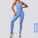 New cross-border product: Nude-feel beautiful back one-piece yoga suit for women, autumn and winter all-in-one outdoor sports and fitness bodysuit