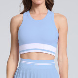 New cross-border outdoor breathable sports tennis skirt, slimming, anti-exposure, high-waisted fitness yoga set