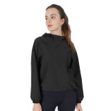 Cross-border fat-burning fitness sweat suit for women, jacket, casual drawstring hooded sweat suit for women