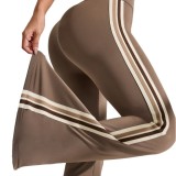 New cross-border casual flared yoga pants, high-waisted, stretchy, Pilates sports pants, tummy control, leg-lengthening, quick-dry bell-bottom pants