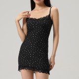 Cross-border spring-summer tight-fitting floral lace inner tank top with adjustable shoulder straps, yoga lace camisole shapewear bodysuit