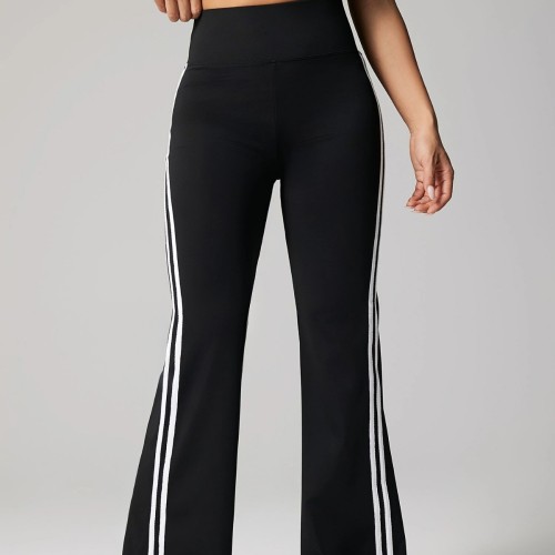 High-waisted yoga pants, new American-style hot girl running sports peach butt-lifting fitness pants, naked-feel stretchy flared pants