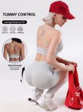 dfyne women's sports yoga set with cross-strap bra, tummy control and butt-lifting shorts, summer fitness workout set