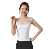 Cross-border sexy lace camisole for women, suitable for yoga, as an inner layer or outerwear, sleeveless fitness top with a beautiful back design