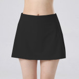 Cross-border outdoor sports tennis skirt set for women, high-waisted, breathable, quick-drying badminton skirt, casual fitness sports set