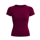 dyfne short-sleeved yoga top for women, matte nylon yoga T-shirt, waist-cinching, slimming, figure-flattering sports short-sleeved top