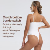 European and American cross-border sexy SK bodysuit with adjustable waist control straps, tight-fitting body-shaping triangle crotch shapewear for women