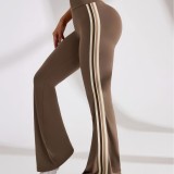 New cross-border casual flared yoga pants, high-waisted, stretchy, Pilates sports pants, tummy control, leg-lengthening, quick-dry bell-bottom pants