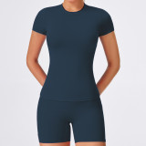 Cross-border tight-fitting peach butt yoga pants for outdoor running and fitness, quick-dry high-waisted butt-lifting sports shorts for women