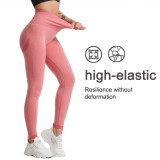 European and American cross-border tight-fitting nine-point sports fitness pants, high-waisted butt-lifting seamless yoga pants, peach-butt yoga pants for outdoor wear