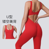 New cross-border product: High-elastic gym tight-fitting sports running one-piece fitness suit, quick-dry, tummy-control one-piece yoga outfit for women