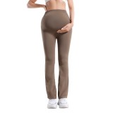 New seamless yoga pants for pregnant women, women's fitness maternity cropped pants, butt-lifting slim-fit maternity leggings