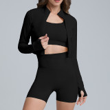 Cross-border tight-fitting peach butt yoga pants for outdoor running and fitness, quick-dry high-waisted butt-lifting sports shorts for women