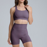 Cross-border spring and summer yoga wear, short-sleeved fitness sports top, outerwear, outdoor running quick-dry shirt for women