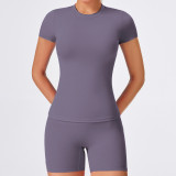Cross-border tight-fitting peach butt yoga pants for outdoor running and fitness, quick-dry high-waisted butt-lifting sports shorts for women
