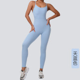 New cross-border product: Nude-feel beautiful back one-piece yoga suit for women, autumn and winter all-in-one outdoor sports and fitness bodysuit
