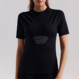 Summer fitness sports yoga cycling short-sleeve women's outdoor running breathable moisture-wicking compression sports top