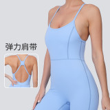 New cross-border product: Nude-feel beautiful back one-piece yoga suit for women, autumn and winter all-in-one outdoor sports and fitness bodysuit