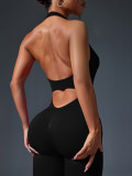 Sports butt-lifting backless jumpsuit for women, peach butt slimming one-piece fitness tank top yoga outfit