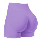 dfyne women's sports shorts TK popular three-section waist yoga shorts peach butt running fitness shorts