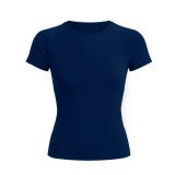 dyfne short-sleeved yoga top for women, matte nylon yoga T-shirt, waist-cinching, slimming, figure-flattering sports short-sleeved top