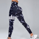 Digital Print Yoga Pants for Women, Seamless Running Fitness Tight Butt-Lifting Leggings, Outdoor High-Waisted Sports Trousers