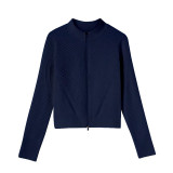 Autumn and winter outdoor yoga wear for women, long-sleeved, suitable for running and sports, with a slimming effect and thumb holes, fitness wear with long sleeves