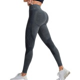 TIK TOK Best-Selling Combo Pack Seamless Yoga Pants for Women, Sand Washed Quick-Dry Butt-Lifting Tight-Fitting Letter Print Sports Fitness Pants