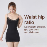 Cross-border pure desire sexy lace-trimmed camisole dress, summer sleeveless tank dress, high-elastic slim-fit bodycon dress