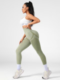 New cross-border seamless women's sports yoga leggings, butt-lifting, high-waisted, slimming yoga pants for outerwear