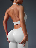Sports butt-lifting backless jumpsuit for women, peach butt slimming one-piece fitness tank top yoga outfit