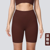 Summer high-waisted butt-lifting sports shorts for women, breathable and quick-drying fitness shorts, peach-butt nude-feel yoga shorts