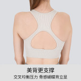 Cross-border seamless anti-strangling yoga bra with a nude feel, high-elastic shockproof and supportive sports tank top for women
