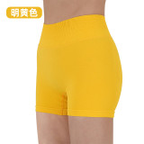 Cross-border fitness quick-dry casual sports yoga shorts for women, high elasticity, low waist, butt-lifting, three-quarter length, seamless knit design