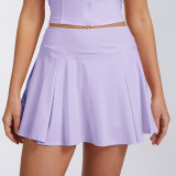 Cross-border Bare-feel Quick-dry Sports Skirt Outdoor Running Pocket Skirt Anti-exposure Breathable Butt-lifting Yoga Skirt
