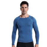 Autumn and winter merino wool quick-dry compression shirt for men, sweat-wicking, warm, functional, breathable long-sleeve underwear for hiking and skiing
