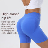 Cross-border tight-fitting breathable quick-dry cycling shorts for women, suitable for outdoor wear, fitness, running, and yoga, with a peach-like feel