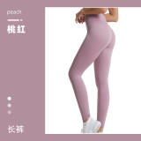 Cross-border ribbed yoga wear for women, summer tight-fitting quick-dry sports top, women's running fitness short-sleeve set wholesale