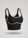 European and American style color-blocking sports vest for women, no underwire, beautiful back yoga vest top, slim-fit running and fitness vest