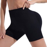 dfyne women's sports shorts TK popular three-section waist yoga shorts peach butt running fitness shorts