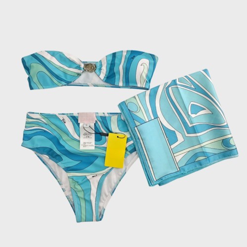 European and American sexy printed bikini new style women's one-piece swimsuit