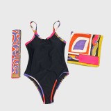 European and American sexy printed bikini new style women's one-piece swimsuit