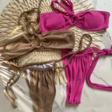 PH08 Terry Cloth European and American Women's Sexy Swimsuit One-Piece Two-Piece Bikini 2022 Fashionable Sexy Slimming Effect